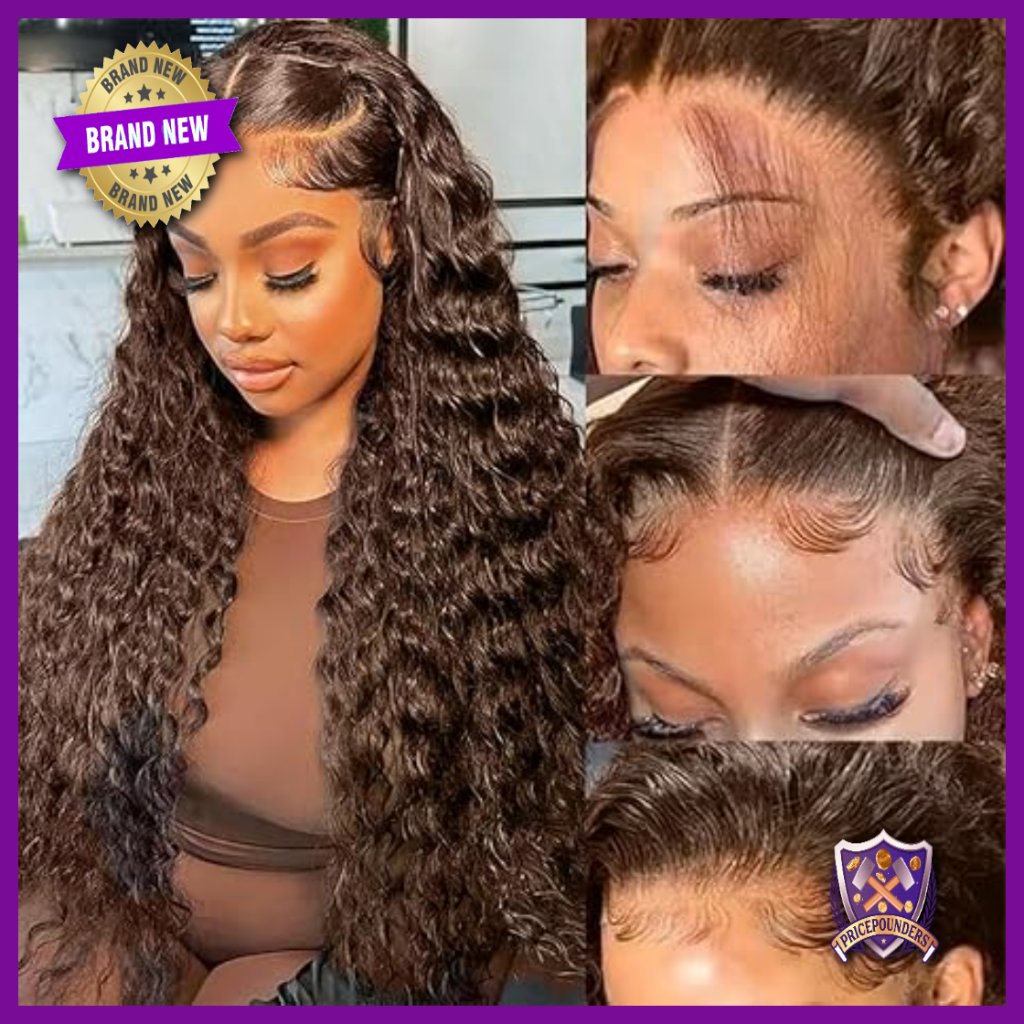 13x6 Lace Front Wig Human Hair Deep Wave 200 Density Pre Plucked